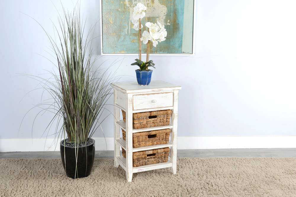 Sunny Designs - Marina -  White Sand Storage Table - 2093WS veiw 2