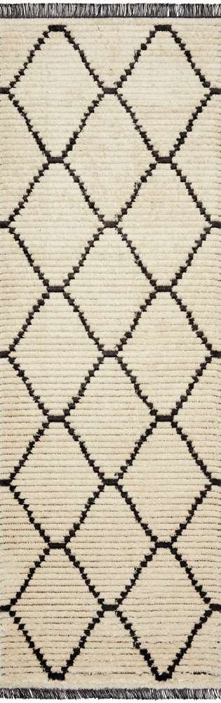 Chris Loves Julia x Loloi - Alice Cream / Charcoal 2-7in x 8-0in Runner Rug - ALICALI-04CRCC2780 veiw 1