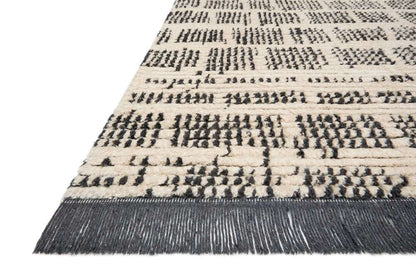 Chris Loves Julia x Loloi - Alice Cream / Charcoal 5-2in x 7-6in Area Rug - ALICALI-02CRCC5276 veiw 3
