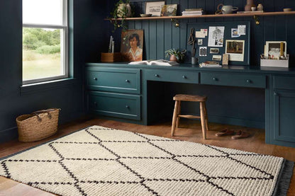 Chris Loves Julia x Loloi - Alice Cream / Charcoal 9-2in x 13 Area Rug - ALICALI-04CRCC92D0 veiw 4