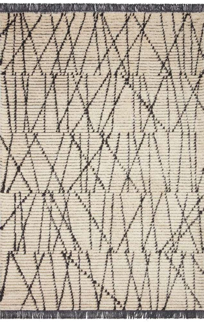 Chris Loves Julia x Loloi - Alice Cream / Charcoal 7-9in x 10 Area Rug - ALICALI-01CRCC79A0 veiw 1