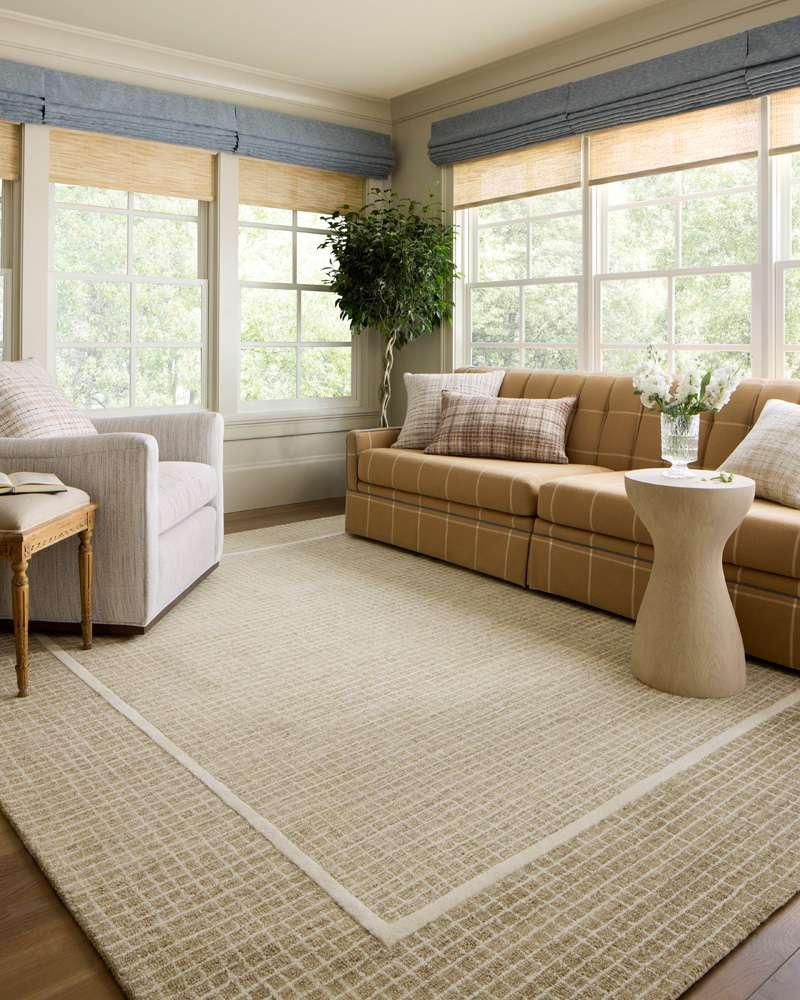 Chris Loves Julia x Loloi - Briggs Wheat / Ivory 18in x 18in Sample Rug - BRISBRG-01WTIV160S veiw 2