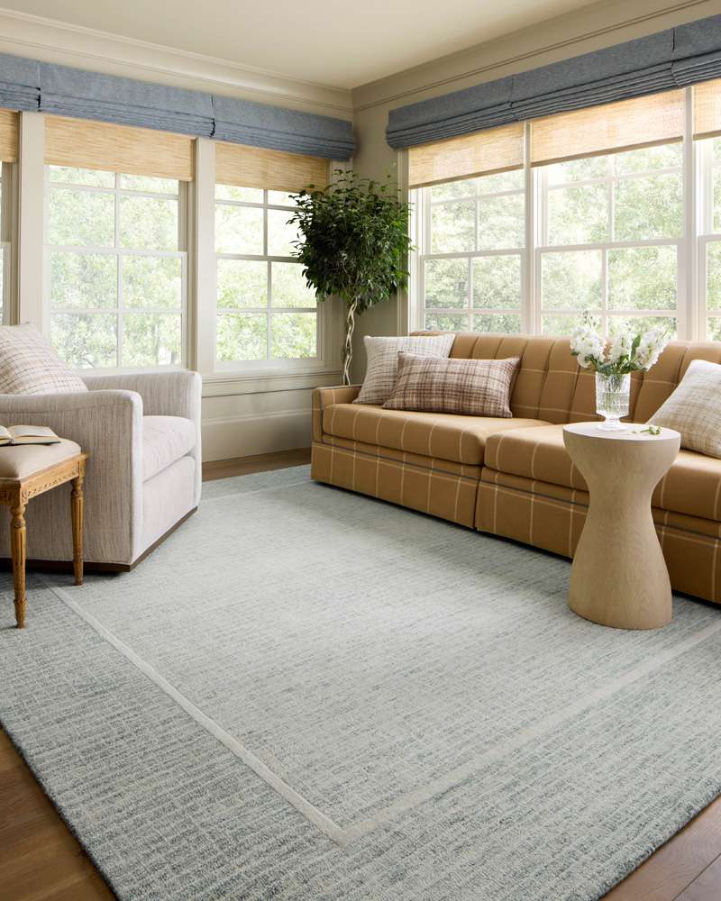 Chris Loves Julia x Loloi - Briggs Mist / Ivory 9-3in x 13 Area Rug - BRISBRG-01MIIV93D0 veiw 2