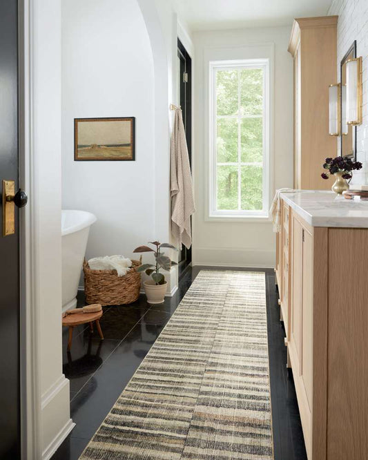 Chris Loves Julia x Loloi - Humphrey Natural / Moss 2-3in x 7-6in Runner Rug - HUMRHUM-01NAMO2376 veiw 2