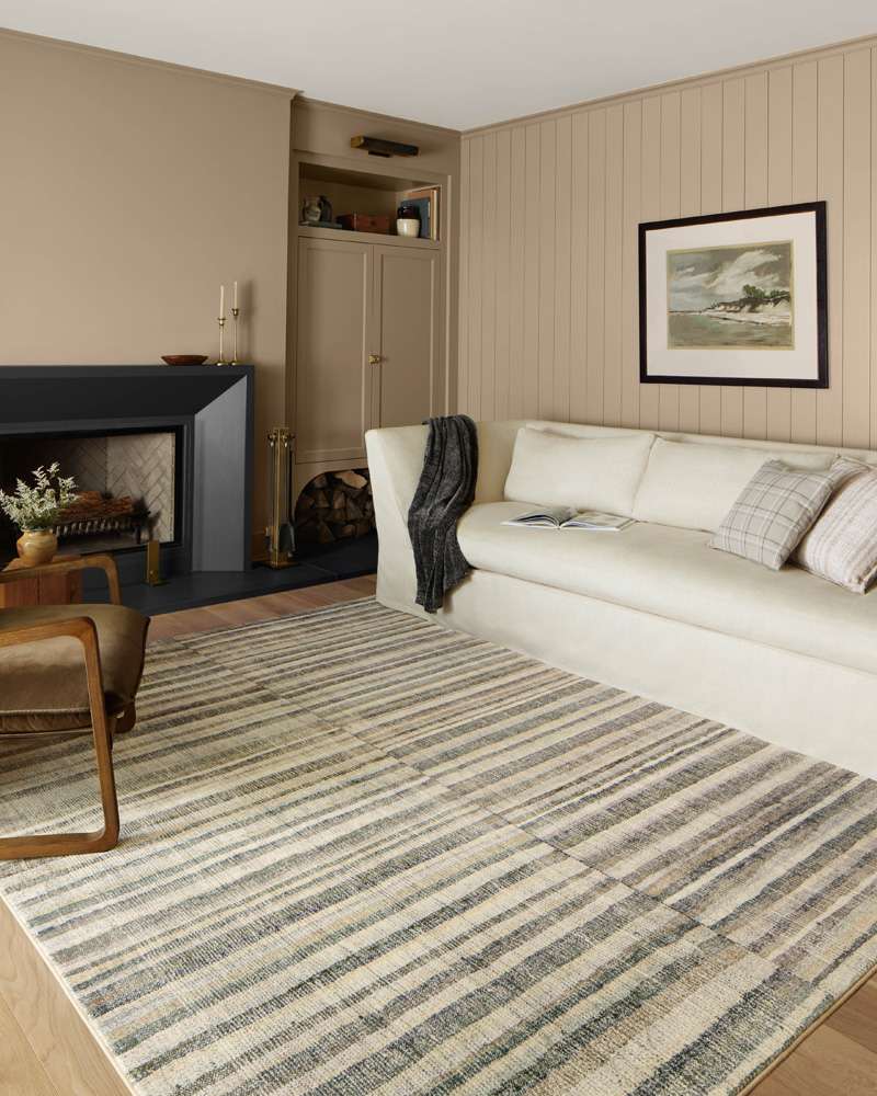 Chris Loves Julia x Loloi - Humphrey Natural / Moss 7-3in x 9-3in Area Rug - HUMRHUM-01NAMO7393 veiw 3