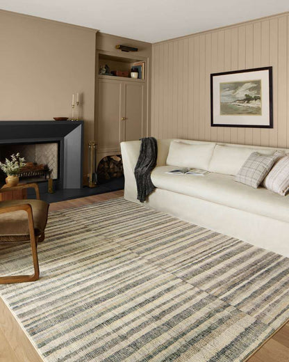 Chris Loves Julia x Loloi - Humphrey Natural / Moss 7-3in x 9-3in Area Rug - HUMRHUM-01NAMO7393 veiw 3