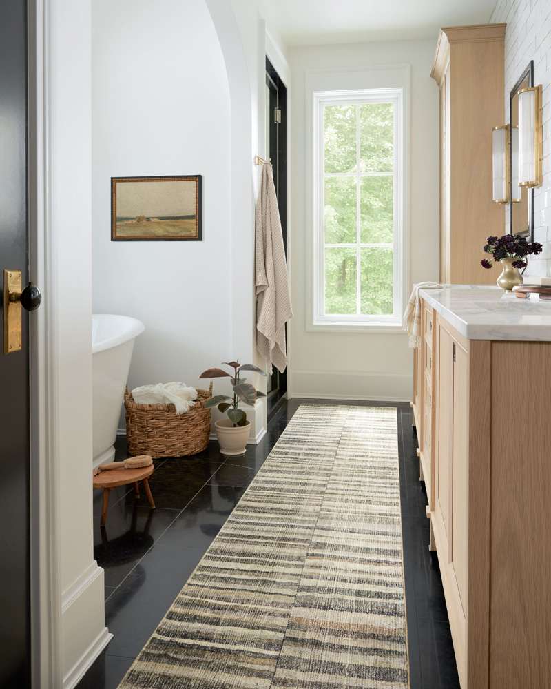 Chris Loves Julia x Loloi - Humphrey Natural / Moss 7-3in x 9-3in Area Rug - HUMRHUM-01NAMO7393 veiw 4