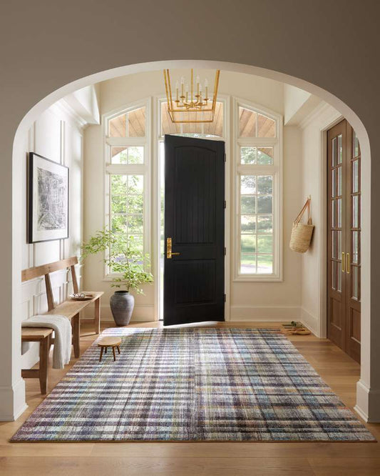Chris Loves Julia x Loloi - Humphrey Plum / Multi 7-3in x 9-3in Area Rug - HUMRHUM-04PLML7393 veiw 2