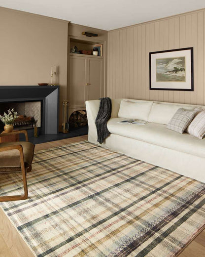 Chris Loves Julia x Loloi - Humphrey Ivory / Multi 8-3in x 11-3in Area Rug - HUMRHUM-02IVML83B3 veiw 3