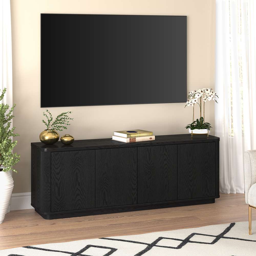 Hudson & Canal - Easton Rectangular TV Stand for TVs up to 75in in Black Grain - TV2141 veiw 7