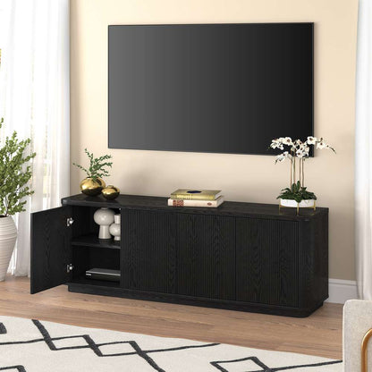 Hudson & Canal - Easton Rectangular TV Stand for TVs up to 75in in Black Grain - TV2141 veiw 8