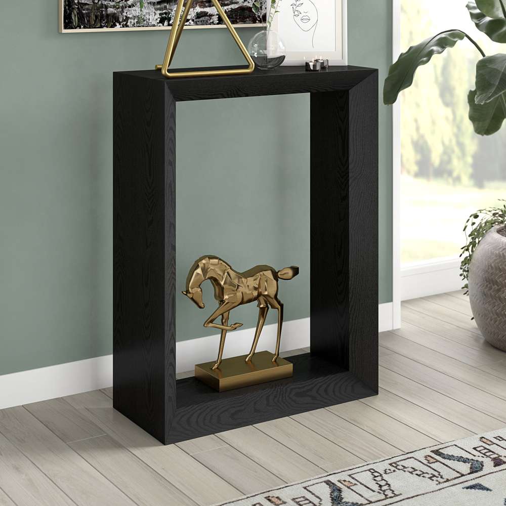 Hudson & Canal - Osmond 22in Wide Rectangular Console Table in Black Grain - AT2132 veiw 4