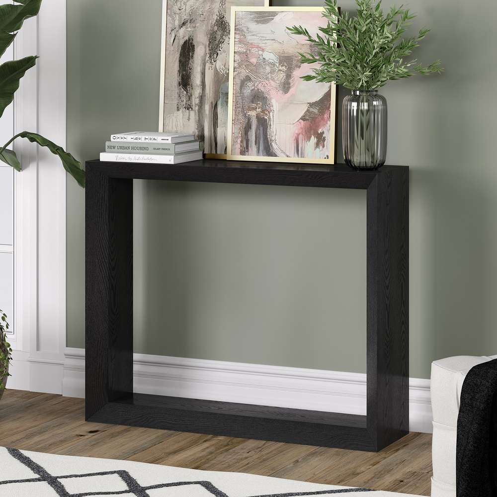Hudson & Canal - Osmond 36in Wide Rectangular Console Table in Black Grain - AT2114 veiw 4