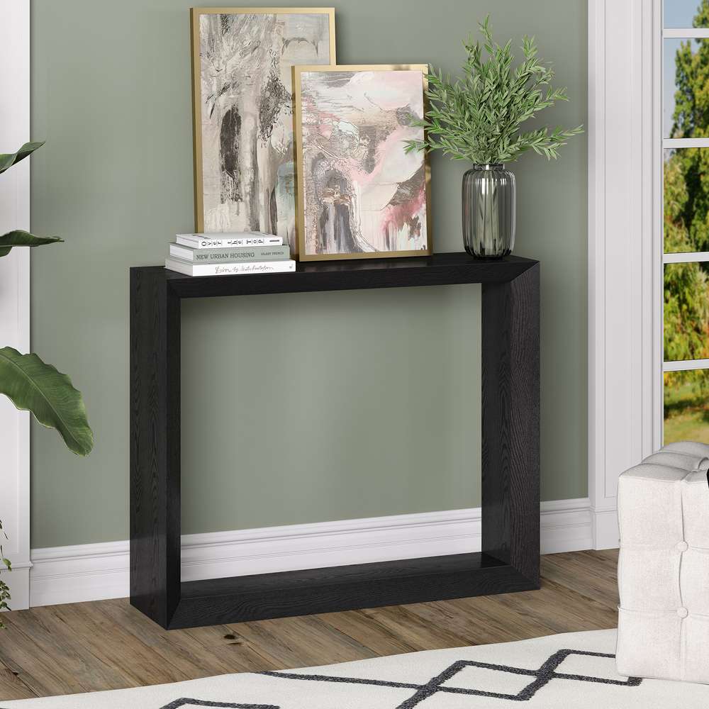 Hudson & Canal - Osmond 36in Wide Rectangular Console Table in Black Grain - AT2114 veiw 5
