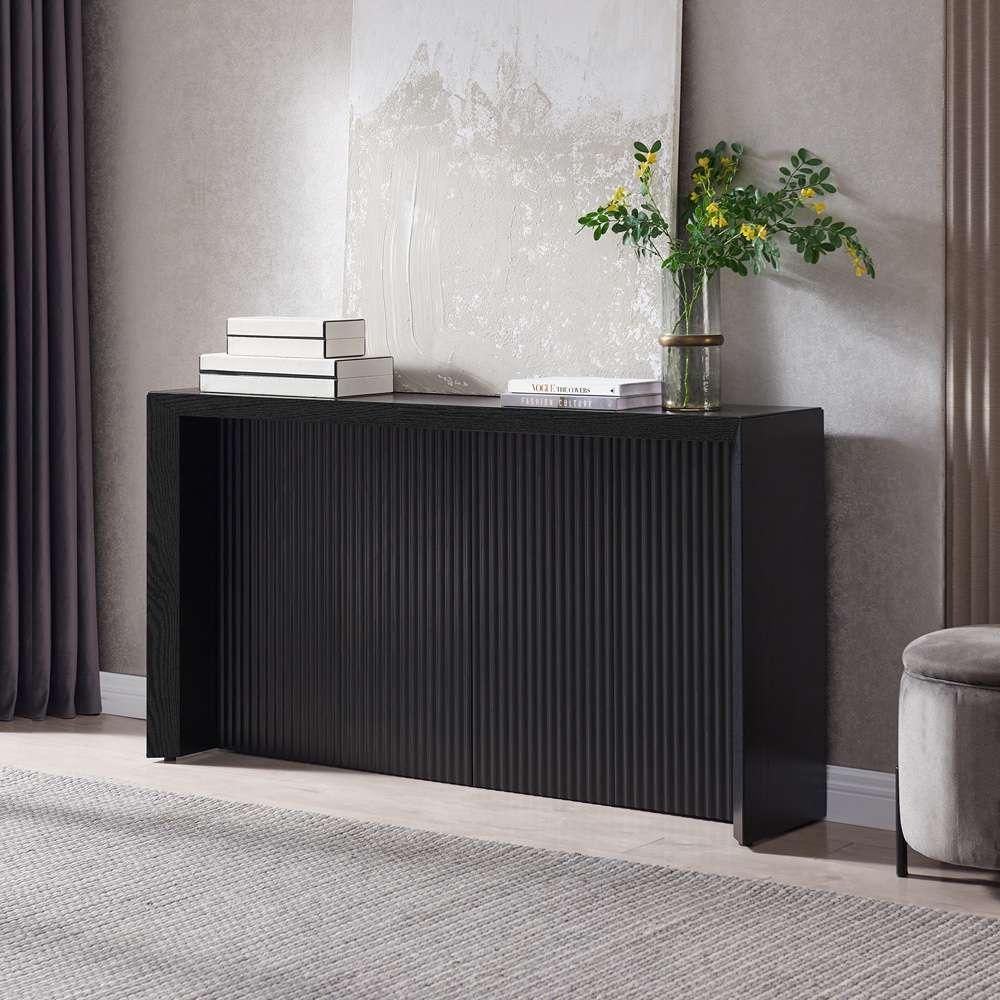 Hudson & Canal - Piedmont 56in Wide Rectangular Console Table in Black Grain - AT2121 veiw 5