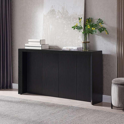 Hudson & Canal - Piedmont 56in Wide Rectangular Console Table in Black Grain - AT2121 veiw 5