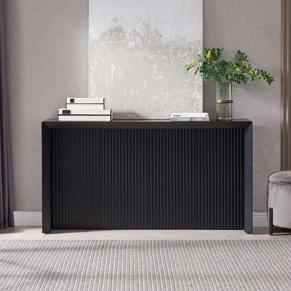 Hudson & Canal - Piedmont 56in Wide Rectangular Console Table in Black Grain - AT2121 veiw 6