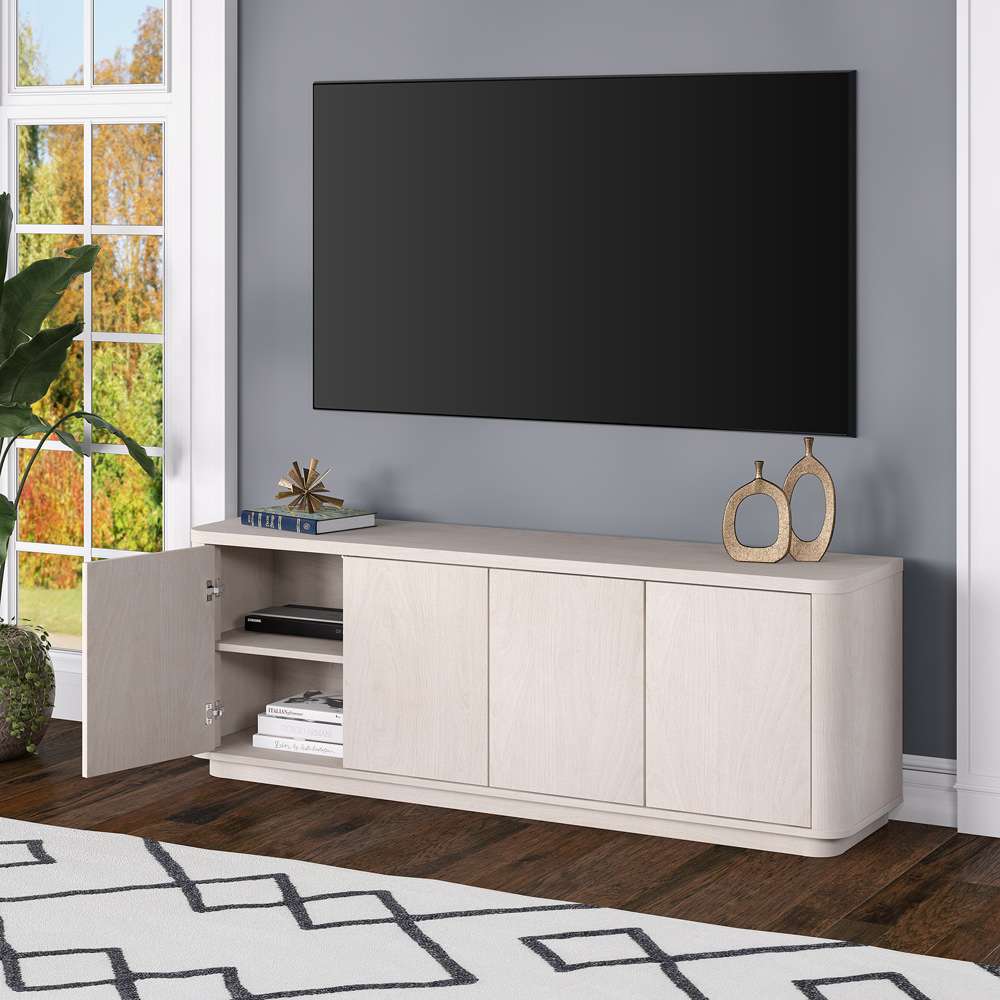 Hudson & Canal - Plympton Rectangular TV Stand for TVs up to 75in in Alder White - TV2140 veiw 8