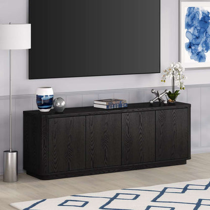 Hudson & Canal - Plympton Rectangular TV Stand for TVs up to 75in in Black Grain - TV2137 veiw 7