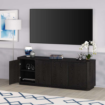 Hudson & Canal - Plympton Rectangular TV Stand for TVs up to 75in in Black Grain - TV2137 veiw 8