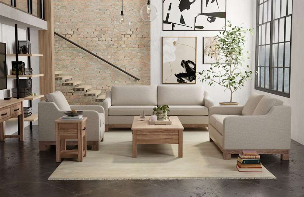IFD - Samba - Wooden Frame & Base, Two-Cushion Loveseat - IUP298-LOV-131-A veiw 2