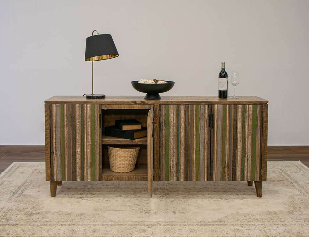 IFD - Tiza - 4 Doors, Console Green, multicolor doors - IFD1981CNSGN veiw 2