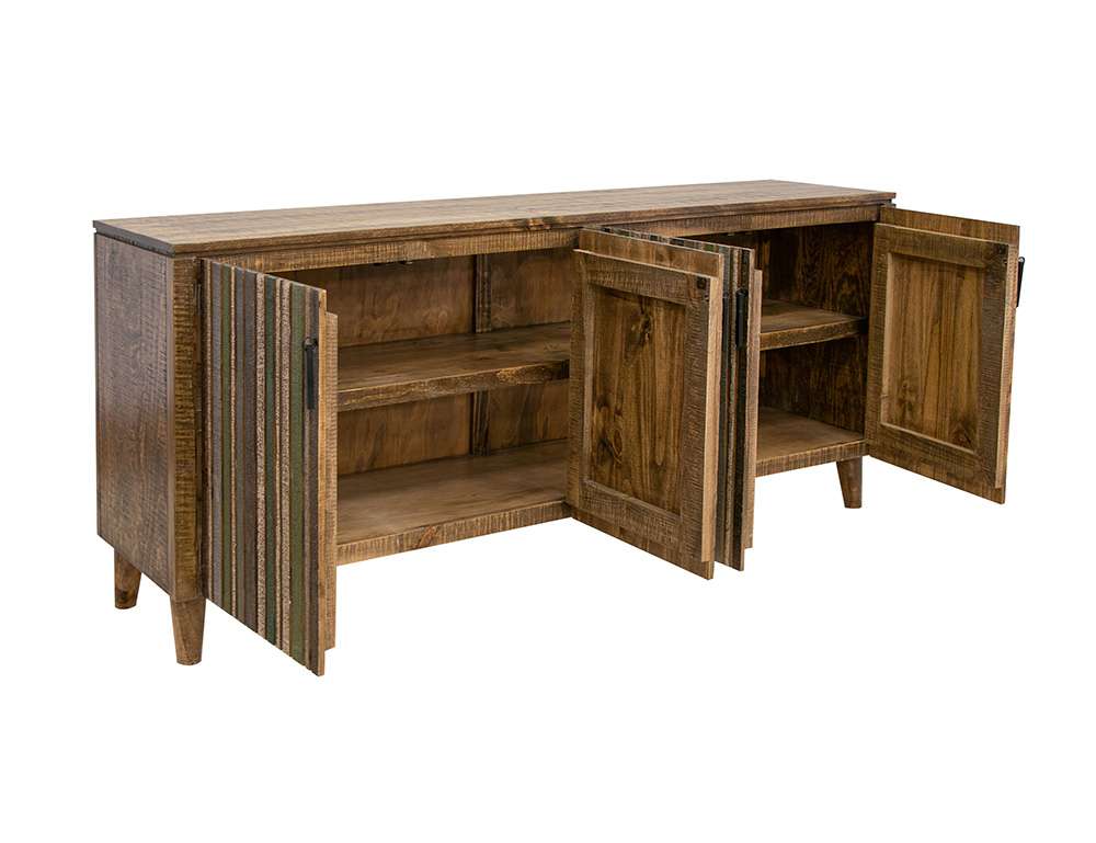 IFD - Tiza - 4 Doors, Console Green, multicolor doors - IFD1981CNSGN veiw 3