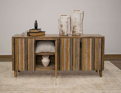 IFD - Tiza - 4 Doors, Console Yellow, multicolor doors - IFD1981CNSYL veiw 4