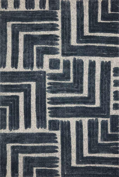 Loloi - Hagen Blue / White 18in x 18in Sample Rug - HAGEHAG-05BBWH160S veiw 1