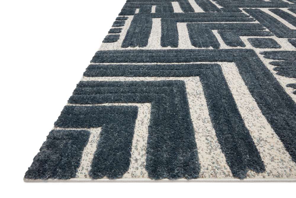Loloi - Hagen Blue / White 18in x 18in Sample Rug - HAGEHAG-05BBWH160S veiw 3