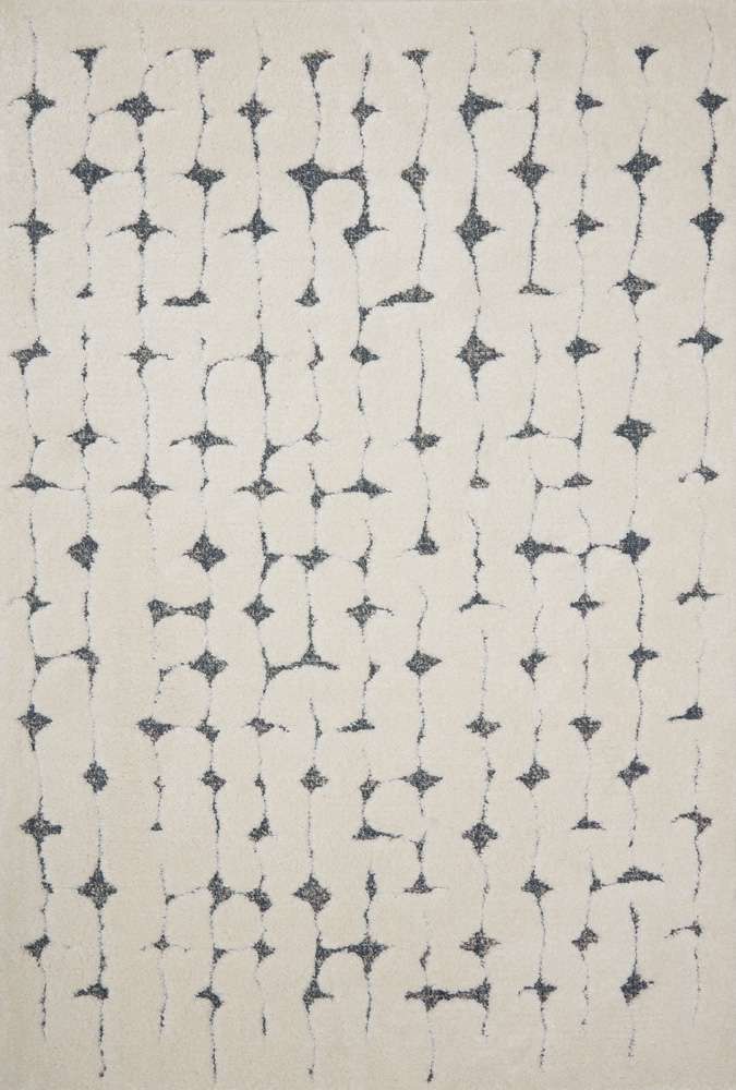 Loloi - Hagen White / Navy 18in x 18in Sample Rug - HAGEHAG-04WHNV160S veiw 1