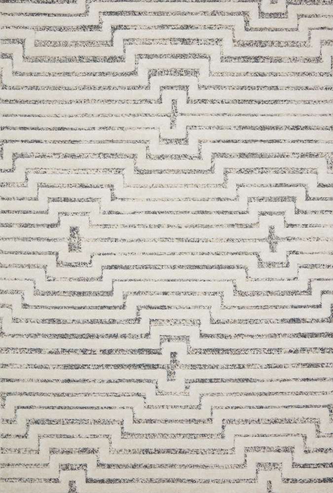 Loloi - Hagen White / Sky 18in x 18in Sample Rug - HAGEHAG-03WHSC160S veiw 1