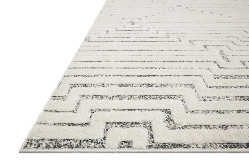 Loloi - Hagen White / Sky 18in x 18in Sample Rug - HAGEHAG-03WHSC160S veiw 3