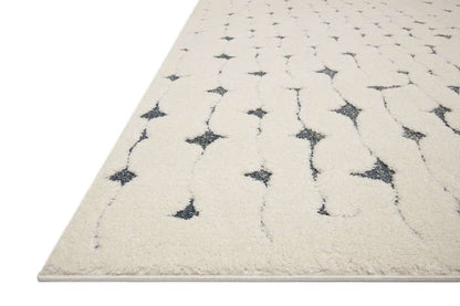 Loloi - Hagen White / Navy 9-6in x 13 Area Rug - HAGEHAG-04WHNV96D0 veiw 3