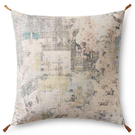 Loloi - LFP0017 Beige / Multi 36inW x 36inD x 6inH Pillow - PFL1LFP0017BEMLFL36 veiw 1
