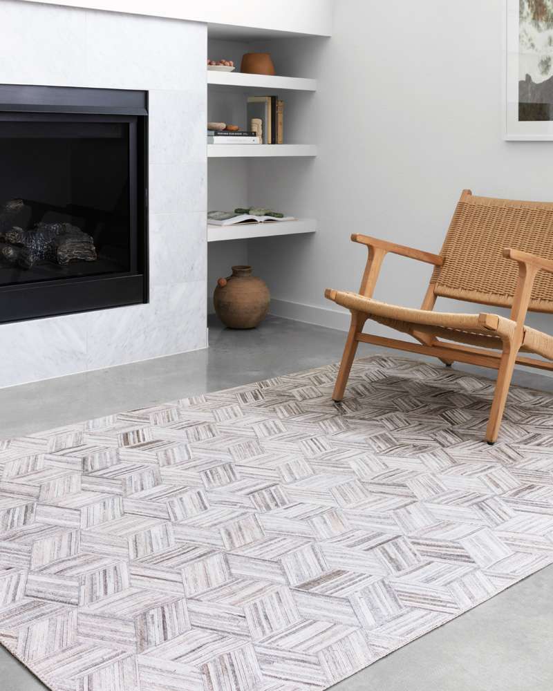 Loloi - Maddox Lt Grey / Ivory 18in x 18in Sample Rug - MADDMAD-07LCIV160S veiw 2