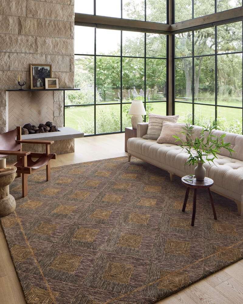 Loloi - Varena Plum / Gold 9-3in x 13 Area Rug - VAREVAR-04PLGO93D0 veiw 2