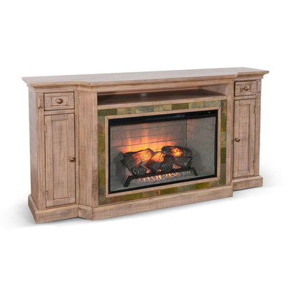 Sunny Designs -  72in Media Console with Electric Fireplace - K3650DR-S veiw 1
