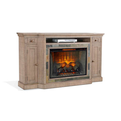 Sunny Designs -  72in Media Console with Electric Fireplace - K3650DR-S veiw 2