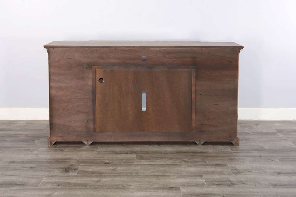 Sunny Designs -  72in Media Console with Electric Fireplace - K3650DR-S veiw 4
