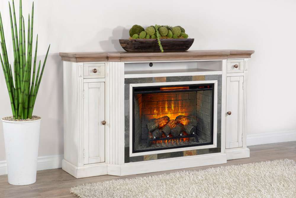 Sunny Designs -  72in Media Console with Electric Fireplace - K3650MB-S veiw 2