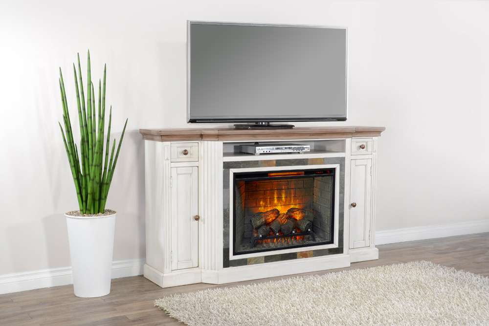 Sunny Designs -  72in Media Console with Electric Fireplace - K3650MB-S veiw 3