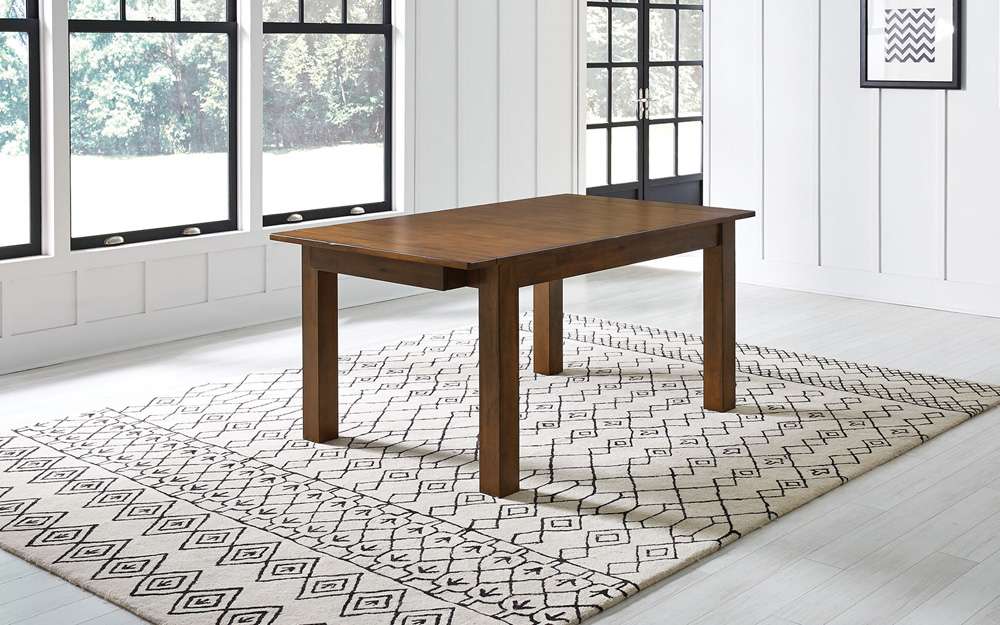 A-America - Mariposa 64in - 100in Dining Height Leg Table with (2) 18in Butterfly Leaves, Rustic Whiskey Finish - MRPRW6201 veiw 5