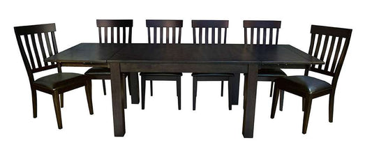 A-America - Mariposa 64in - 100in Dining Height Leg Table with (2) 18in Butterfly Leaves, Warm Grey Finish - MRPWG6201 veiw 2