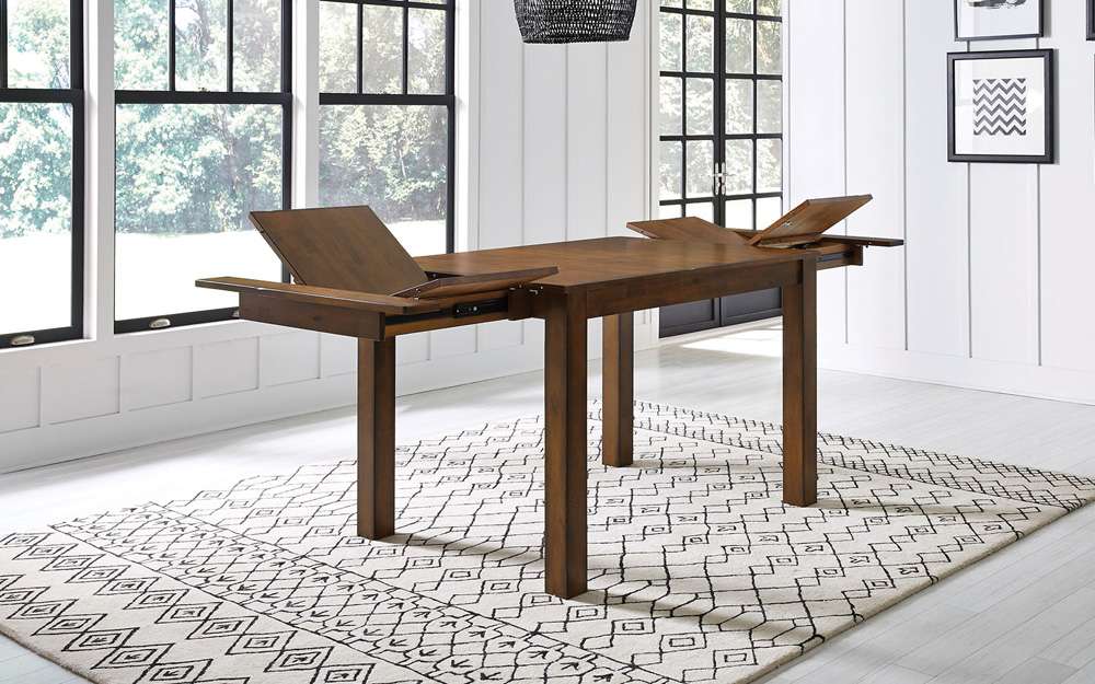 A-America - Mariposa 64in - 100in Gathering Height Leg Table with (2) 18in Butterfly Leaves, Rustic Whiskey Finish - MRPRW6701 veiw 5