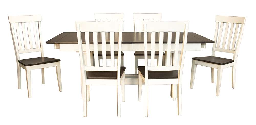 A-America - Mariposa 78in - 132in Trestle Table with (3) 18in Butterfly Leaves, Cocoa-Chalk Finish - MRPCO6081 veiw 4