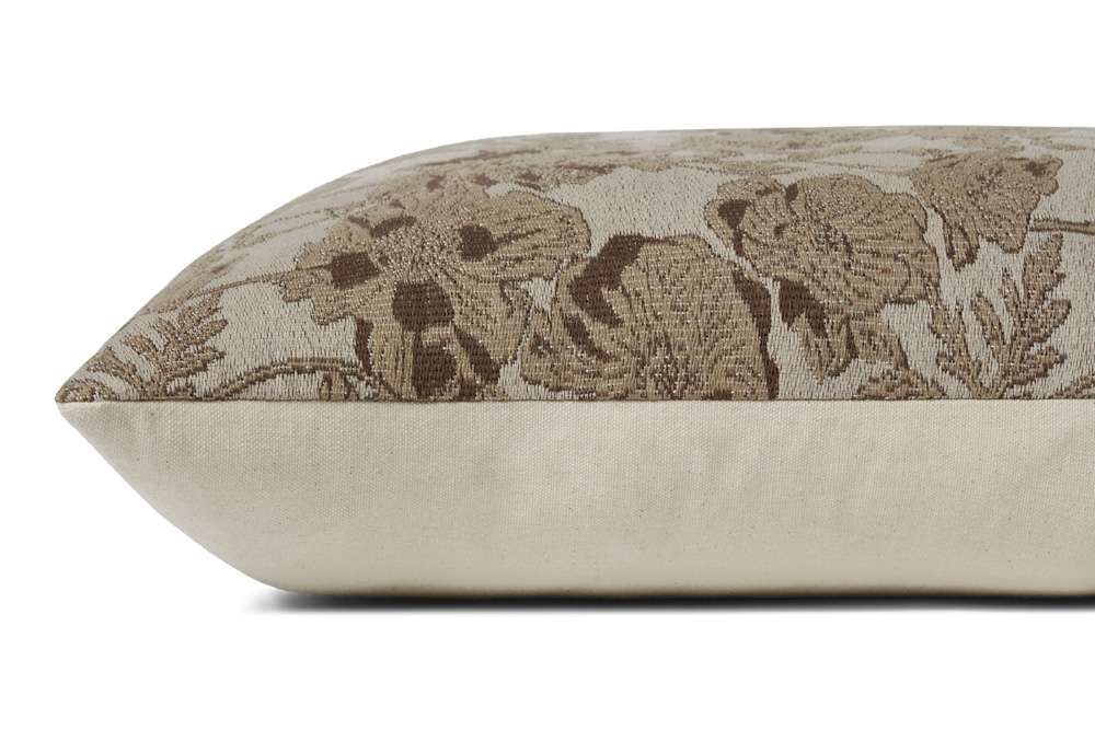 Chris Loves Julia x Loloi - Matilda Beige / Mocha 18 x 18 Pillow - P086PCJ0008BEMCPIL1 veiw 3