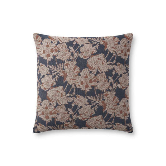 Chris Loves Julia x Loloi - Matilda Navy / Clay 18 x 18 Pillow - P086PCJ0008NVCGPIL1 veiw 1