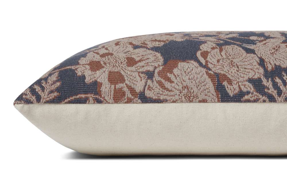 Chris Loves Julia x Loloi - Matilda Navy / Clay 18 x 18 Pillow - P086PCJ0008NVCGPIL1 veiw 3