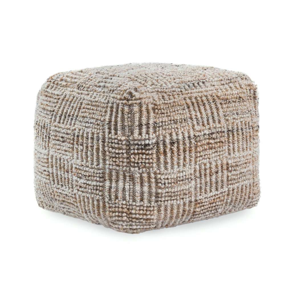 Classic Home - Performance Vico Caramel Multi Pouf 18x18x14 - VP12224 ...